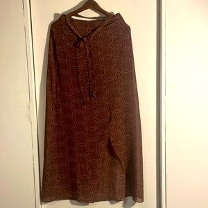 Flowy mandala slit maxi skirt